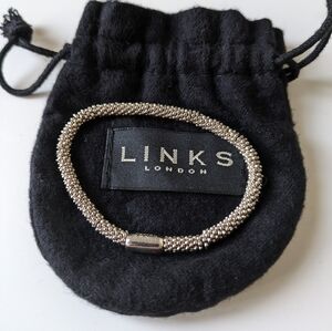 Links of London Sterling Silver Stretch bracelet Sz Small